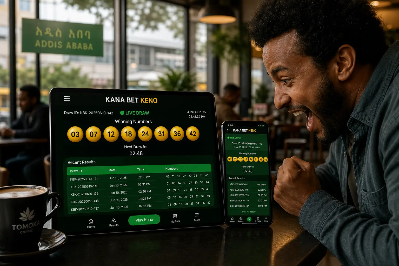 Kana Bet Keno Winning Numbers and Draw Results