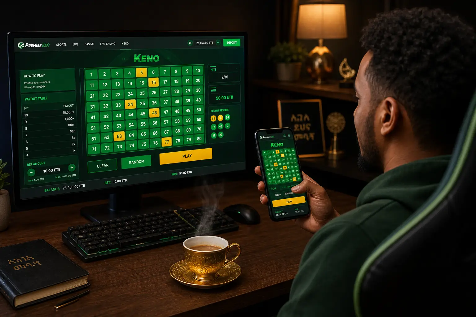 Play Keno Online in Ethiopia